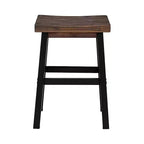 Sgabello da bar Pomona ad altezza bancone da 26" con gambe in metallo marroni