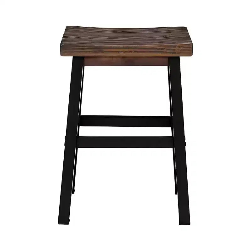 Sgabello da bar Pomona ad altezza bancone da 26" con gambe in metallo marroni