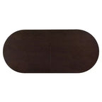 Tavolo da pranzo moderno minimalista ovale Damian 88" 6 posti con base a doppio piedistallo espresso