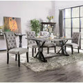 Sedia Hepburn Nero Anticato/Grigio Chiaro