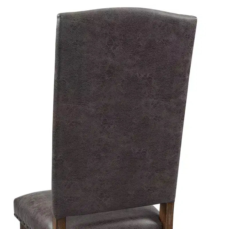 Tavolo da pranzo allungabile Hayward con 6 sedie con schienale alto e trapuntato, noce: Elegante base a doppio piedistallo