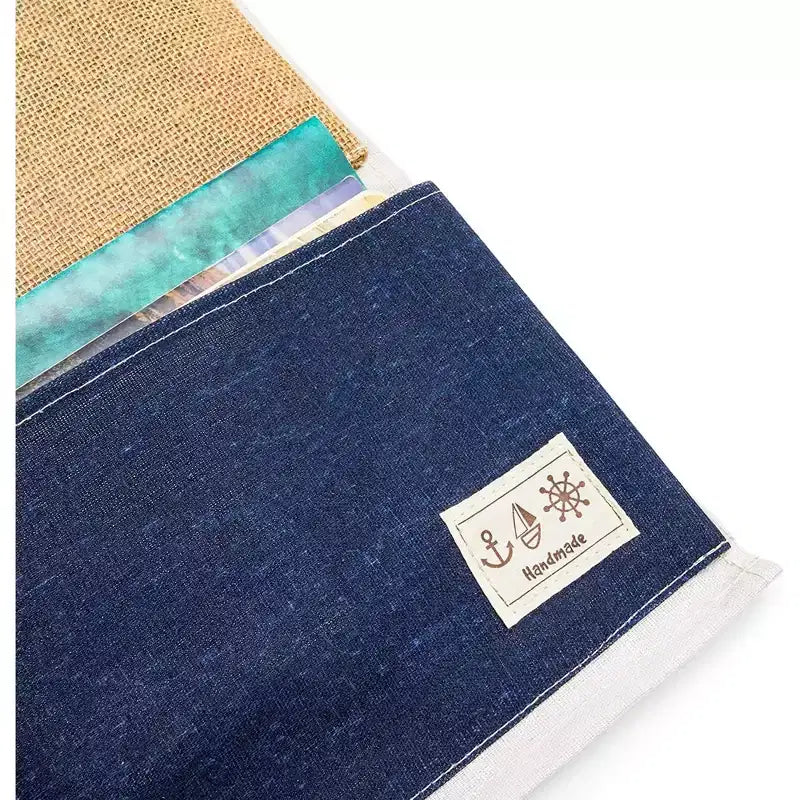 Organizzatore da appendere alla porta dell'armadio a 2 scomparti, borsa portaoggetti a parete con 3 tasche in tessuto di cotone foderato, 11,75x27 pollici