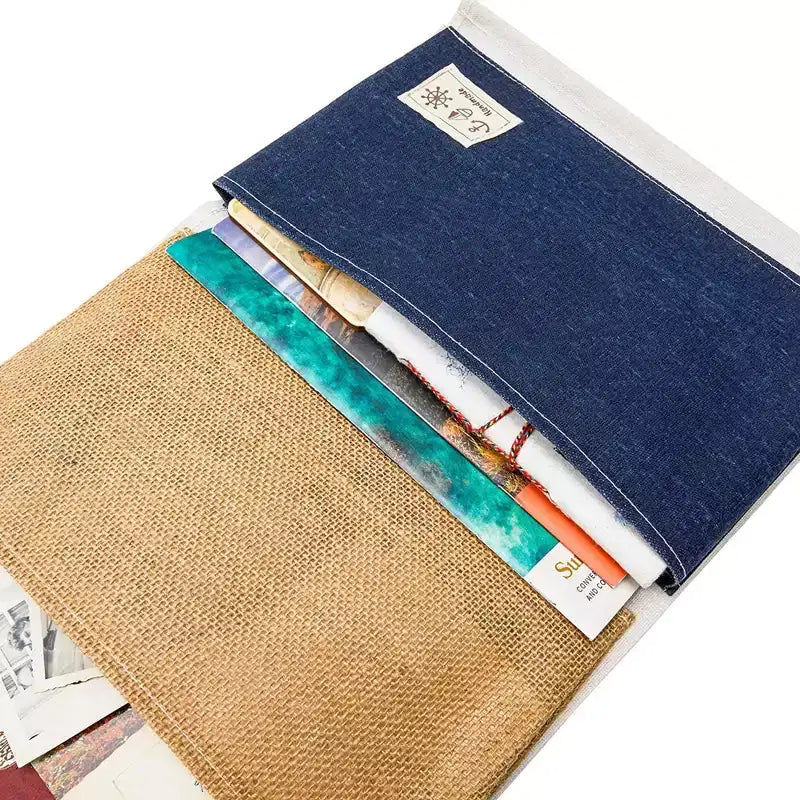 Organizzatore da appendere alla porta dell'armadio a 2 scomparti, borsa portaoggetti a parete con 3 tasche in tessuto di cotone foderato, 11,75x27 pollici