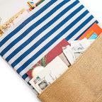 Organizzatore da appendere alla porta dell'armadio a 2 scomparti, borsa portaoggetti a parete con 3 tasche in tessuto di cotone foderato, 11,75x27 pollici
